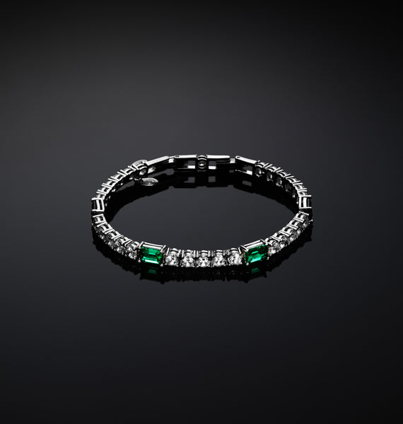 Chiara Ferragni Emerald Silver and Green Zirconia Bracelet