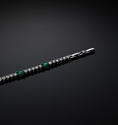 Chiara Ferragni Emerald Silver and Green Zirconia Bracelet