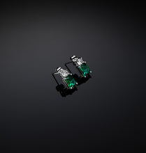 Load image into Gallery viewer, Chiara Ferragni Emerald Silver and Green Zirconia Earrings