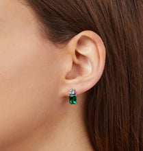 Load image into Gallery viewer, Chiara Ferragni Emerald Silver and Green Zirconia Earrings
