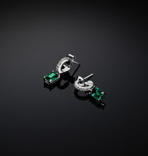 Load image into Gallery viewer, Chiara Ferragni Emerald Silver and Green Zirconia Pendant Earrings