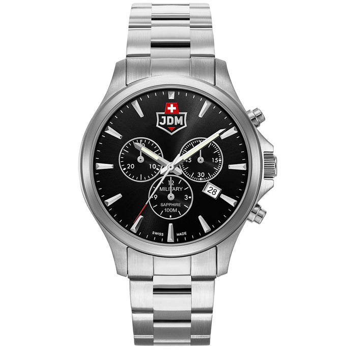 JDM Military Alpha Chrono Silver Watch