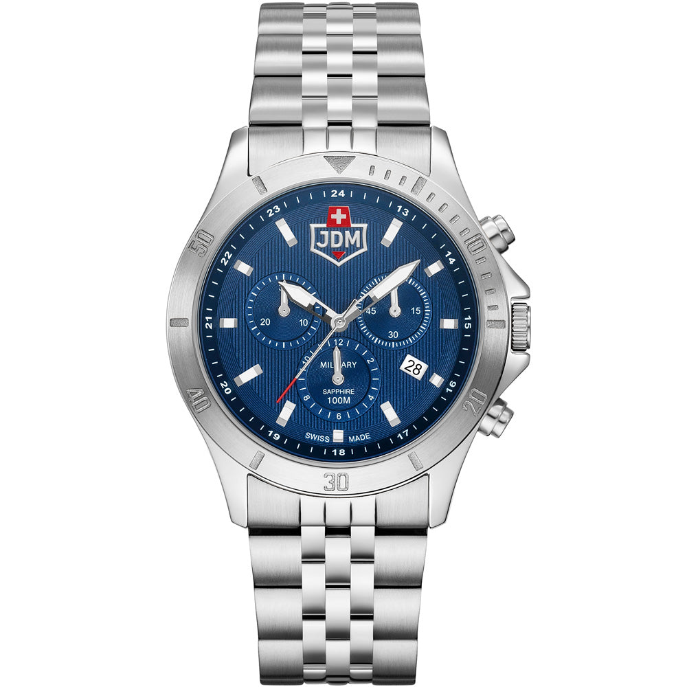 JDM Military Delta Chrono Blue Watch