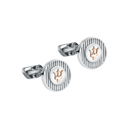 Maserati Silver and Rose Gold Cufflinks
