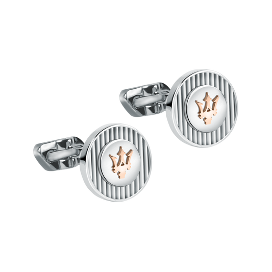 Maserati Silver and Rose Gold Cufflinks
