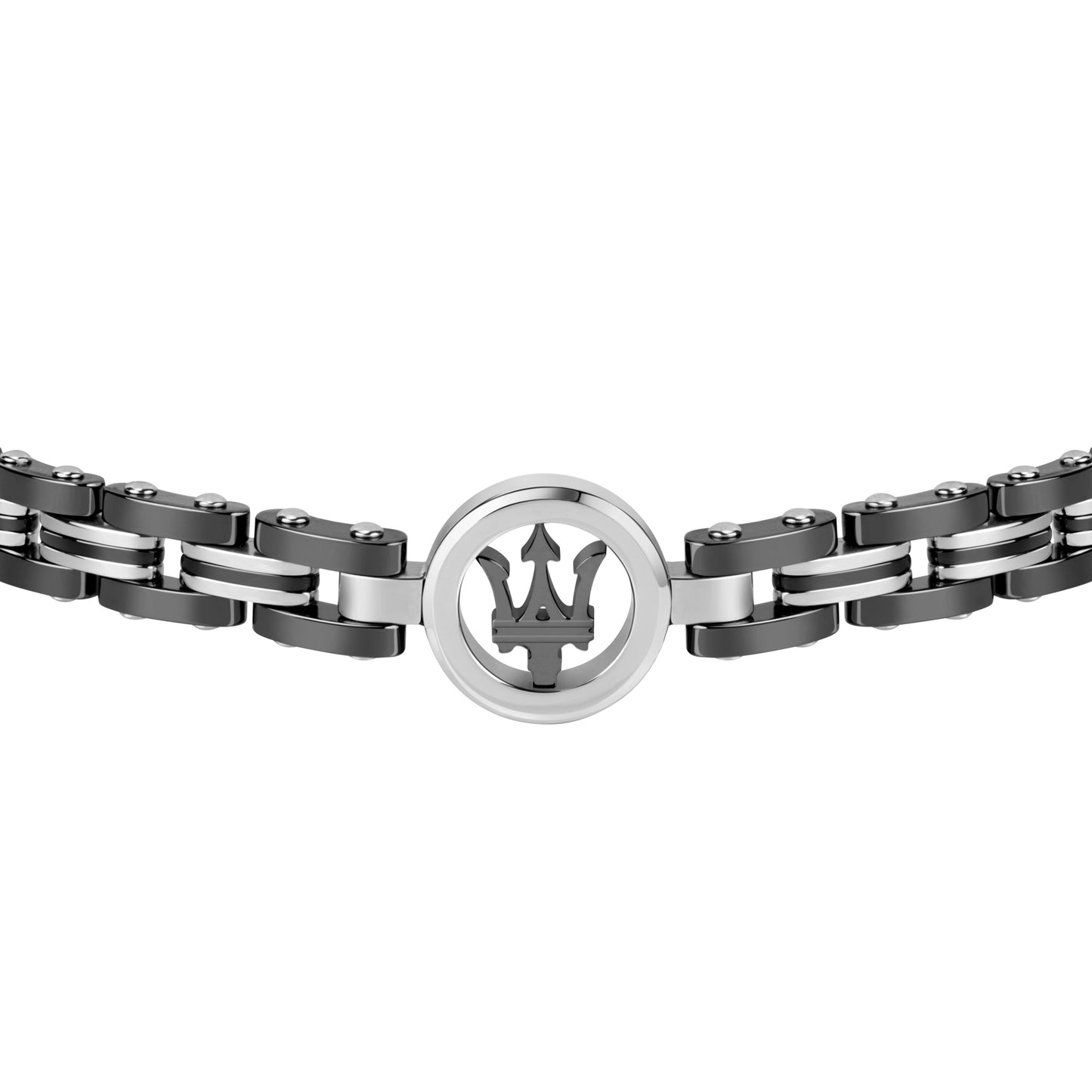 Maserati Ceramic Black with Silver Logo Jewels Bracelet