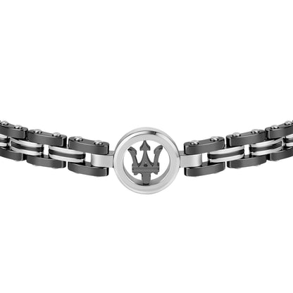 Maserati Ceramic Black with Silver Logo Jewels Bracelet