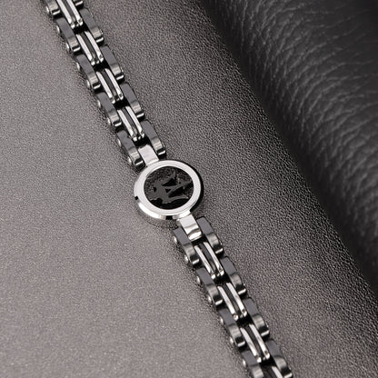 Maserati Ceramic Black with Silver Logo Jewels Bracelet