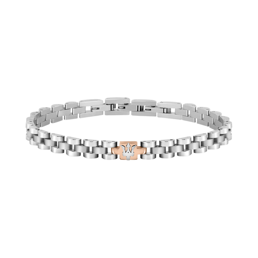 Maserati Silver and Rose Gold Jewels Bracelet