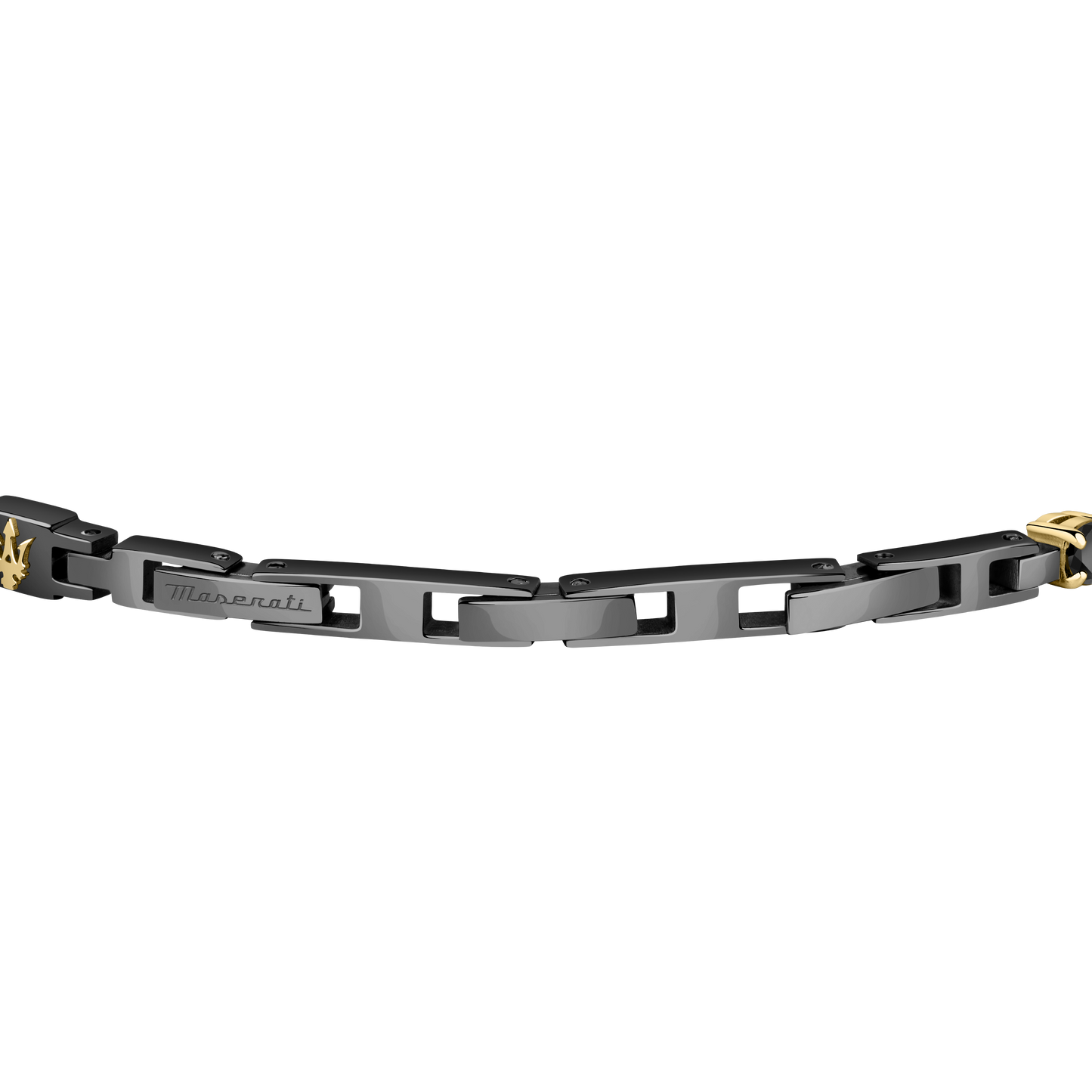 Maserati Gold Black Cubic Zirconia 22cm Bracelet