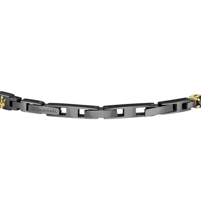 Maserati Gold Black Cubic Zirconia 22cm Bracelet