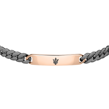 Load image into Gallery viewer, Maserati Gunmetal and Rose Gold Tag 22cm Bracelet