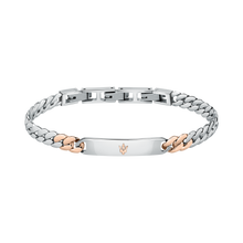 Load image into Gallery viewer, Maserati Silver with Rose Gold Accent 22cm Bracelet