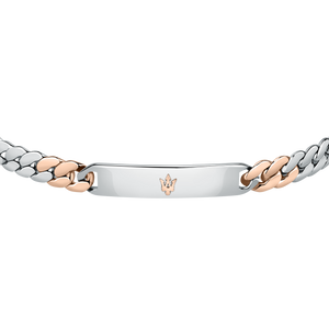 Maserati Silver with Rose Gold Accent 22cm Bracelet