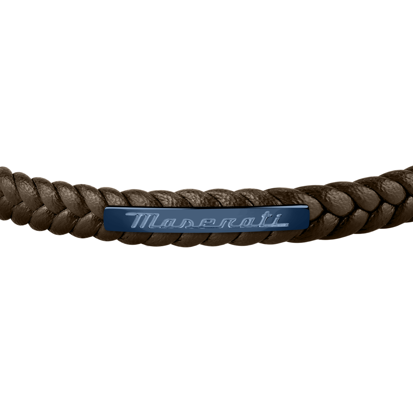 Maserati Brown with Blue Recycled Leather 225mm Bracelet