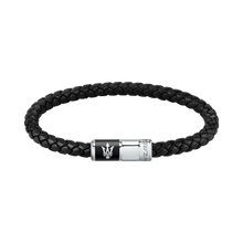 Load image into Gallery viewer, Maserati Black Recycled Leather 217mm Bracelet
