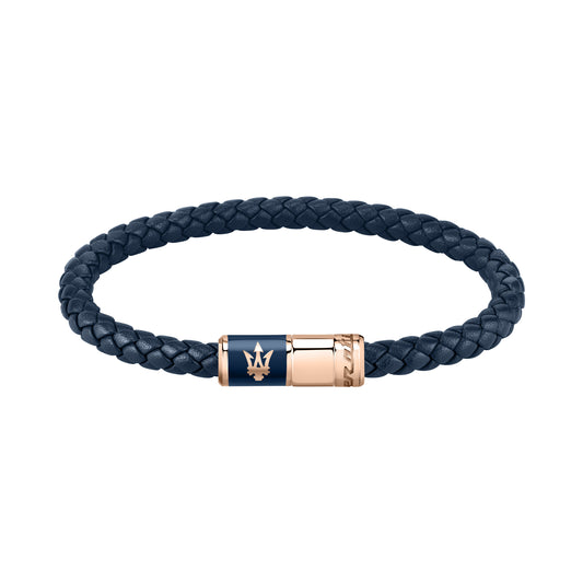 Maserati Blue Recycled Leather 217mm Bracelet