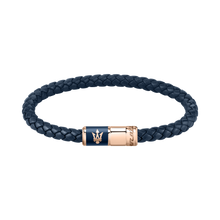 Load image into Gallery viewer, Maserati Blue Recycled Leather 217mm Bracelet