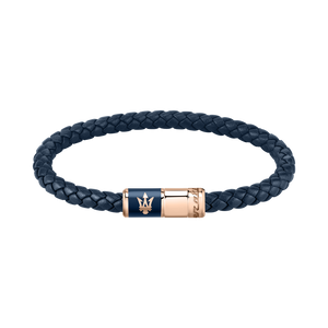 Maserati Blue Recycled Leather 217mm Bracelet