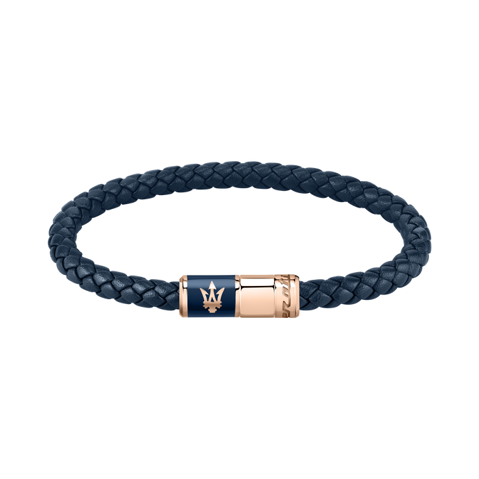 Maserati Blue Recycled Leather 217mm Bracelet