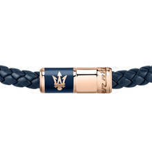 Load image into Gallery viewer, Maserati Blue Recycled Leather 217mm Bracelet