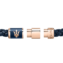 Load image into Gallery viewer, Maserati Blue Recycled Leather 217mm Bracelet