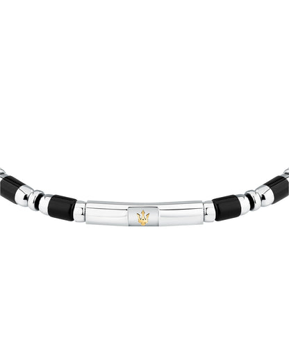Maserati Men's Iconic Agate Black Bracelet