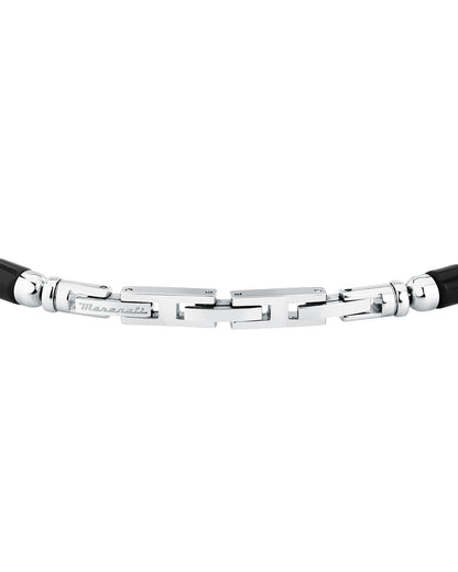 Maserati Men's Iconic Agate Black Bracelet