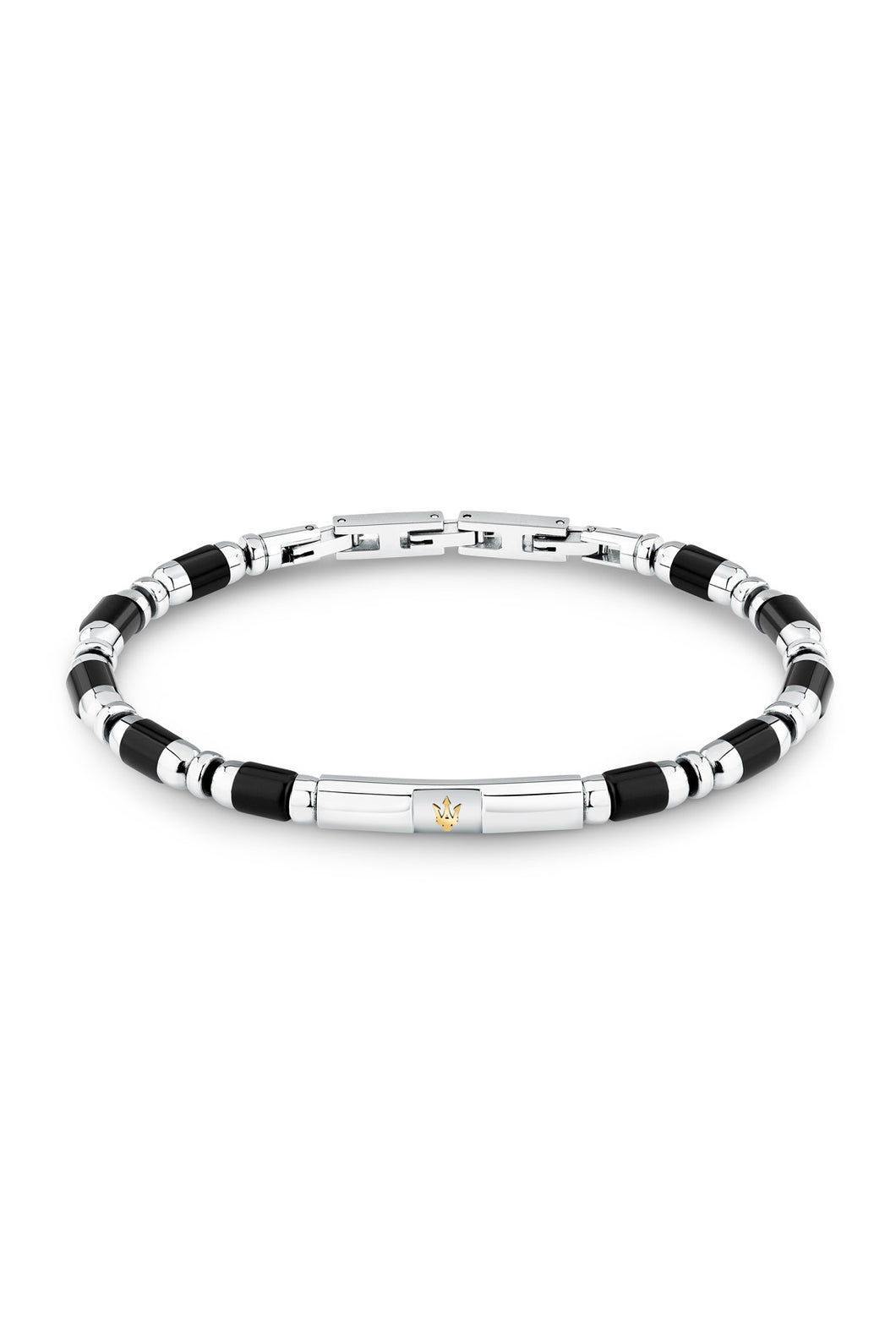 Maserati Men's Iconic Agate Black Bracelet