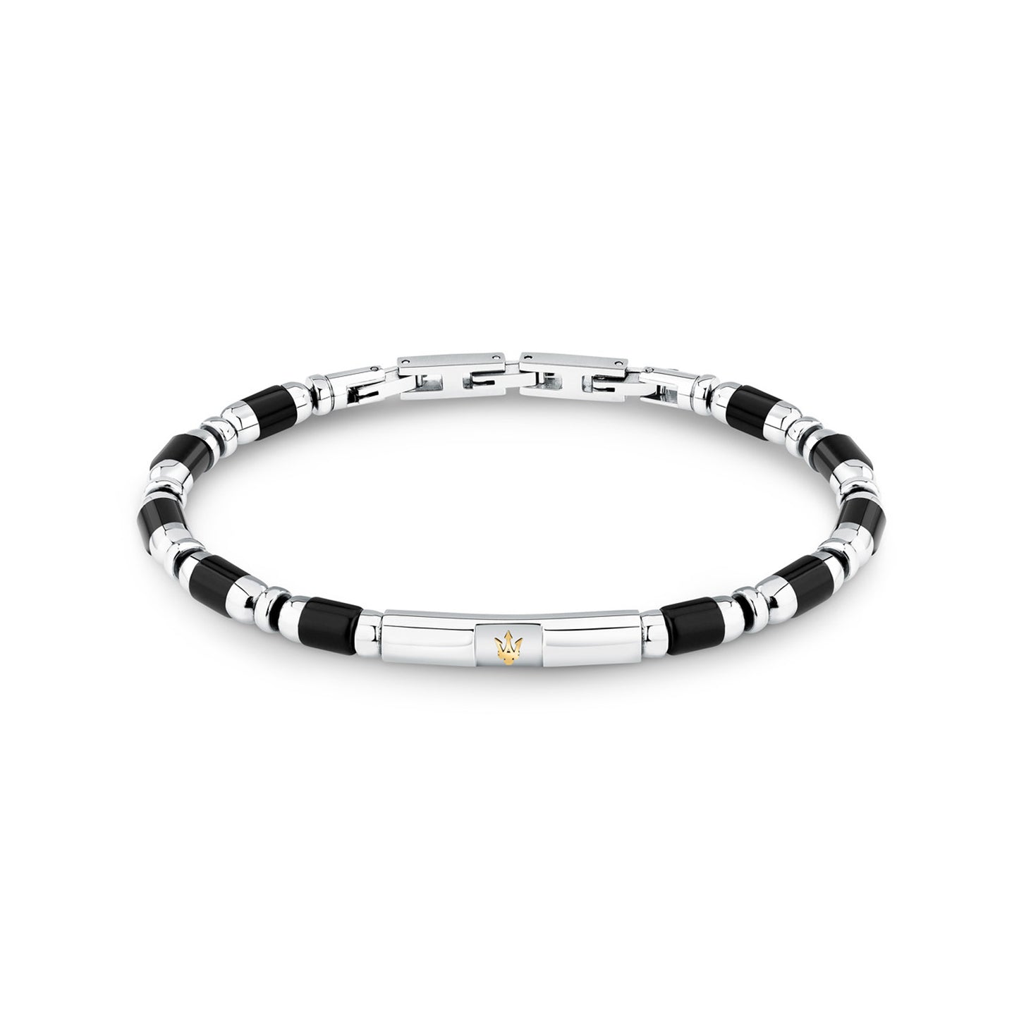 Maserati Men's Iconic Agate Black Bracelet