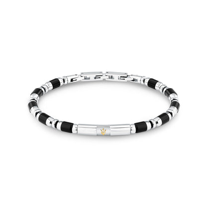 Maserati Men's Iconic Agate Black Bracelet