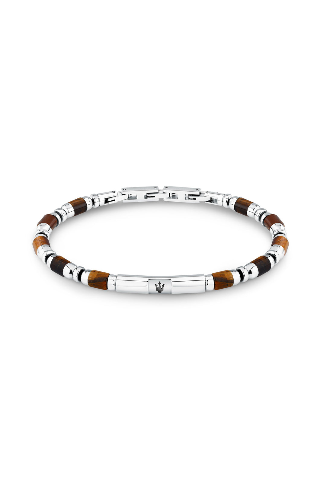 Maserati Men's Iconic Agate Tiger Eye Bracelet