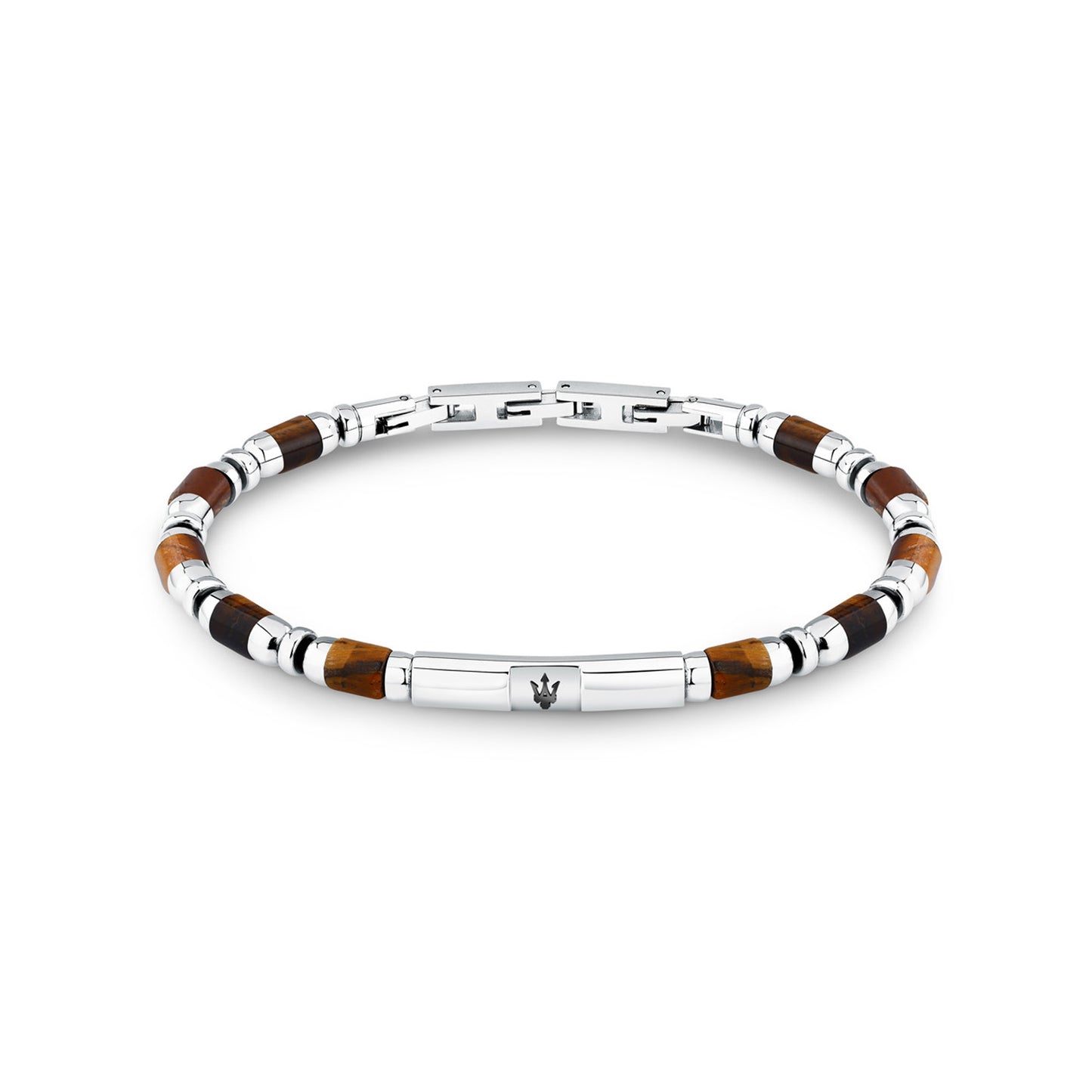 Maserati Men's Iconic Agate Tiger Eye Bracelet