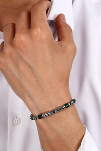 Maserati Men's Iconic Agate Green Bracelet