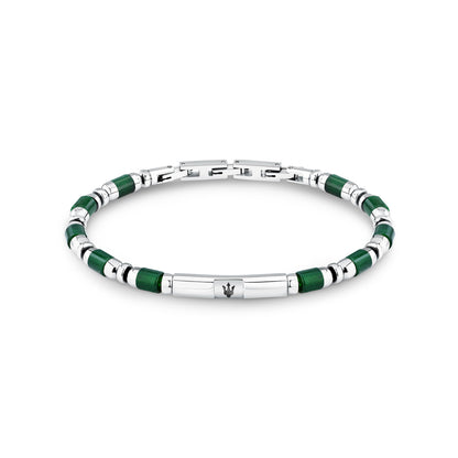 Maserati Men's Iconic Agate Green Bracelet