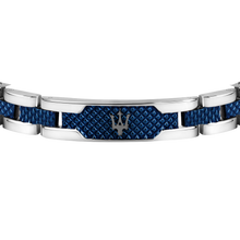 Load image into Gallery viewer, Maserati Dark Gunmetal and Blue Stainless Steel Bracelet