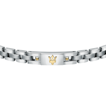 Maserati Stainless Steel Trident 22cm Bracelet