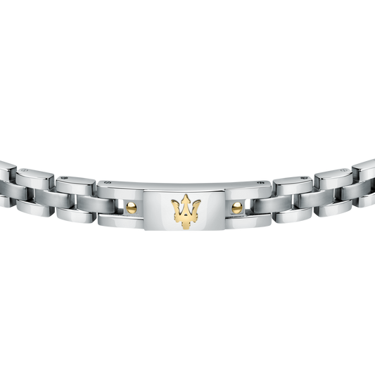 Maserati Stainless Steel Trident 22cm Bracelet