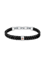 Load image into Gallery viewer, Maserati Men&#39;s Black Woven Leather Bracelet