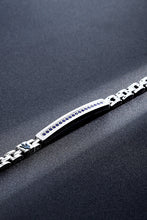 Load image into Gallery viewer, Maserati Men&#39;s Stainless Steel Blue Logo Bracelet