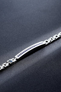 Maserati Men's Stainless Steel Blue Logo Bracelet