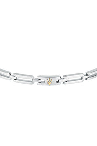 Maserati Men's Iconic Stainless Steel Gold Logo Bracelet