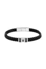 Load image into Gallery viewer, Maserati Men&#39;s Gun Metal Leather Bracelet