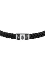 Load image into Gallery viewer, Maserati Men&#39;s Gun Metal Leather Bracelet