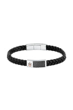 Load image into Gallery viewer, Maserati Men&#39;s RG &amp; Gun Metal Leather Bracelet