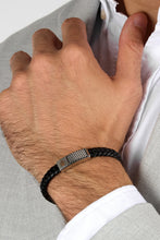 Load image into Gallery viewer, Maserati Men&#39;s RG &amp; Gun Metal Leather Bracelet