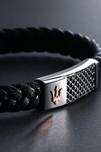 Load image into Gallery viewer, Maserati Men&#39;s RG &amp; Gun Metal Leather Bracelet