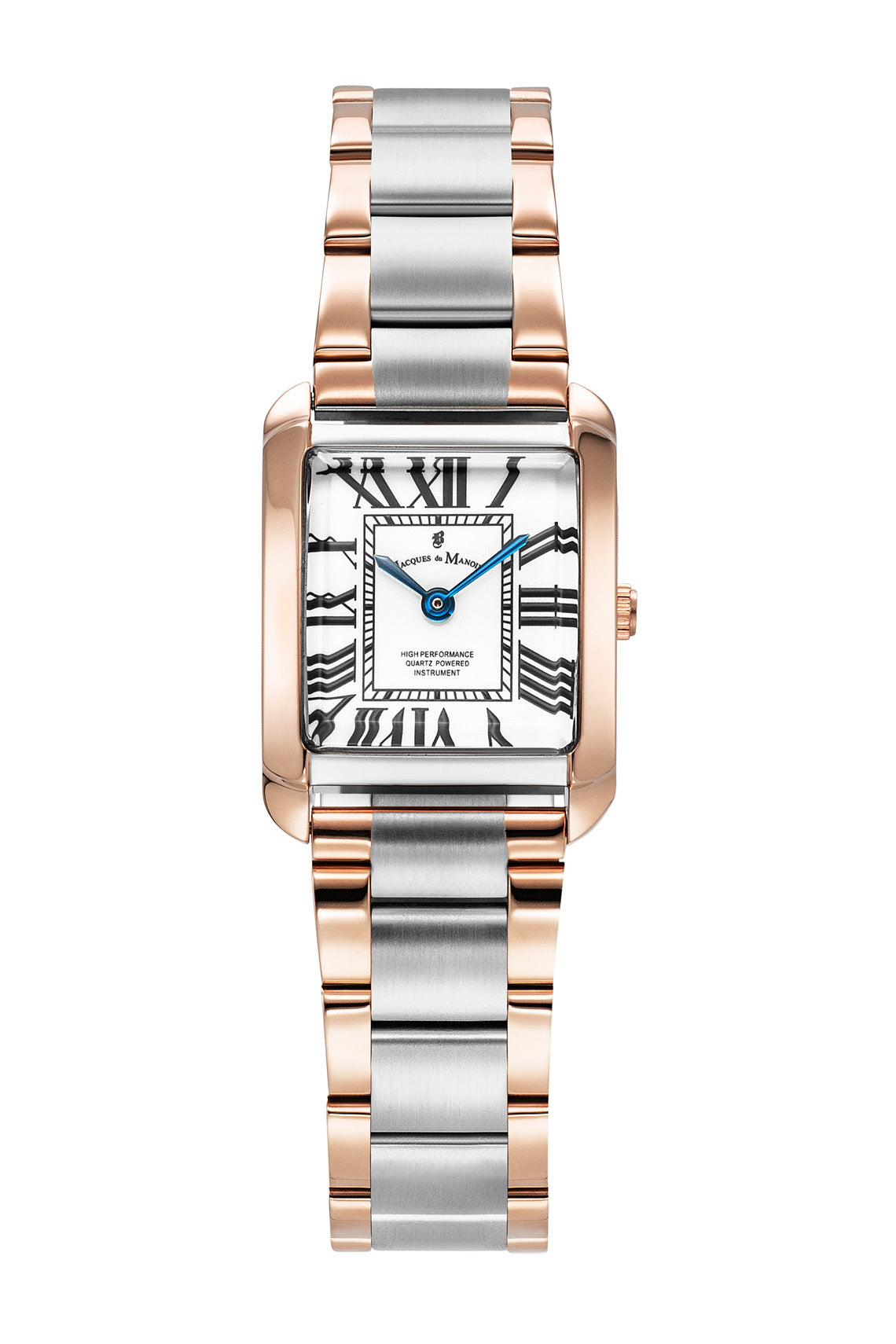 JDM Emily 22x19mm White Dial Two Tone Rose Gold Strap Watch