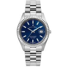 Load image into Gallery viewer, Jacques Du Manoir Swiss Inspiration Business Date Silver Blue Watch