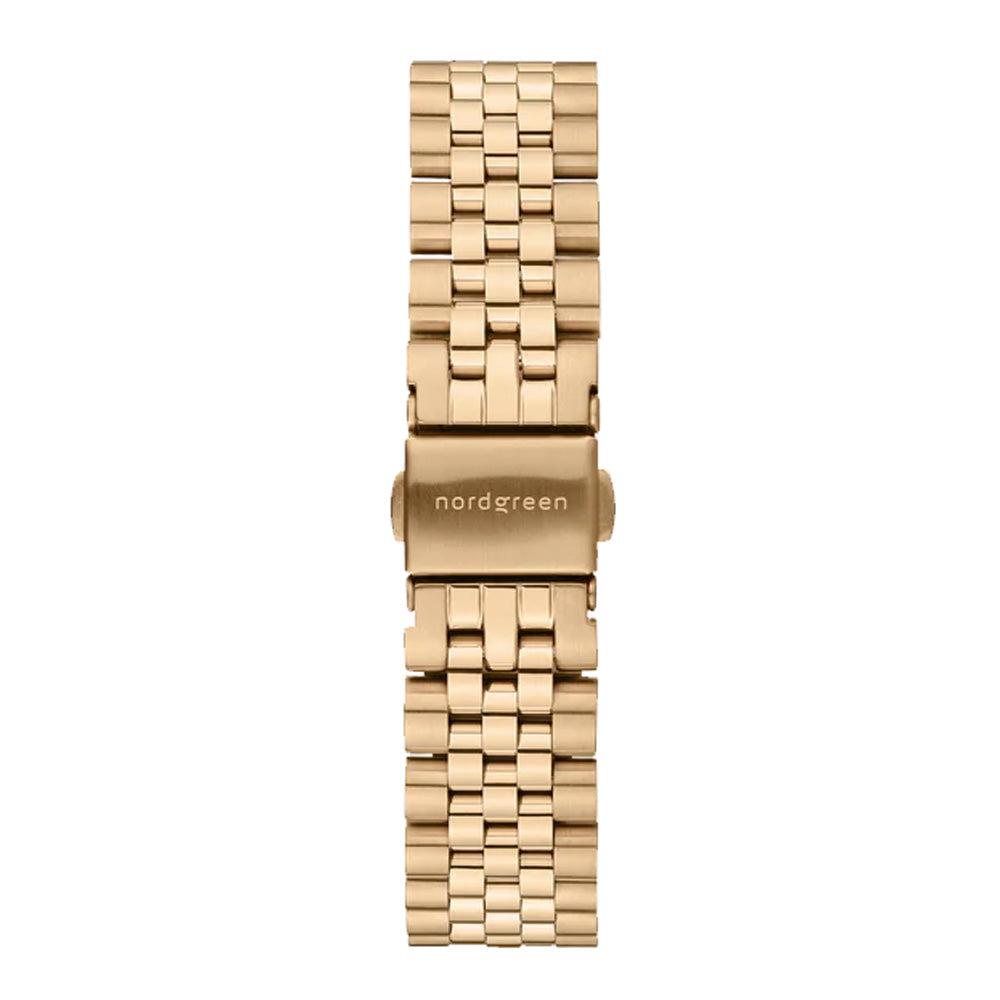 Nordgreen Native 28mm Gold 5 Link Stainless Steel Strap Watch